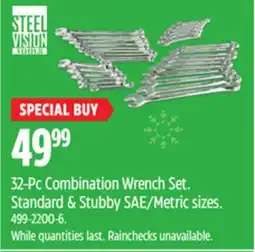 Canadian Tire SteelVision 32-Pc Combination Wrench Set offer