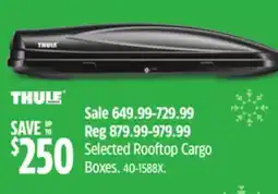 Canadian Tire Thule Selected Rooftop Cargo Boxes offer