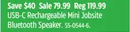 Canadian Tire USB-C Rechargeable Mini Jobsite Bluetooth Speaker offer