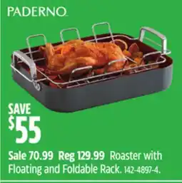 Canadian Tire PADERNO Roaster with Floating and Foldable Rack offer