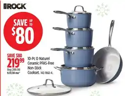 Canadian Tire Heritage The Rock 10-Pc O Naturel Ceramic PFAS-Free Non-Stick Cookset offer