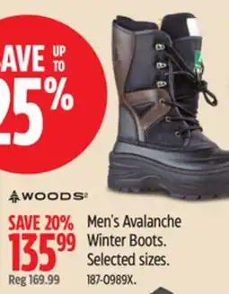 Canadian Tire Men's Avalanche Winter Boots offer