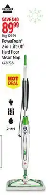 Canadian Tire PowerFresh 2-in-1 Lift-Off Hard Floor Steam Mop offer