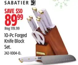 Canadian Tire Sabatier 10-Pc Forged Knife Block Set offer