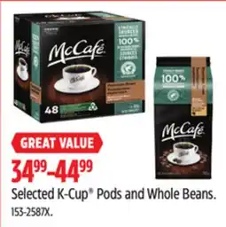 Canadian Tire Selected K-Cup Pods and Whole Beans offer