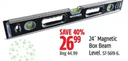 Canadian Tire Maximum 24˝ Magnetic Box Beam Level offer