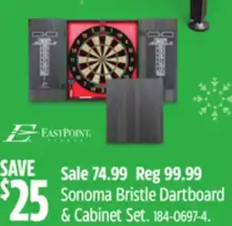 Canadian Tire EastPoint Sonoma Bristle Dartboard & Cabinet Set offer