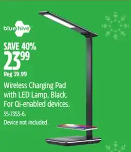 Canadian Tire BLUEHIVE Wireless Charging Pad with LED Lamp offer