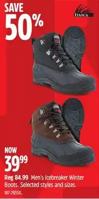 Canadian Tire Men's Icebreaker Winter Boots offer