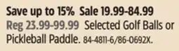 Canadian Tire HEAD Selected Golf Balls or Pickleball Paddle offer
