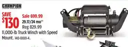 Canadian Tire Champion 11,000-lb Truck Winch with Speed Mount offer