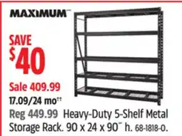 Canadian Tire Heavy-Duty 5-Shelf Metal Storage Rack offer