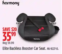 Canadian Tire Harmony Elite Backless Booster Car Seat offer