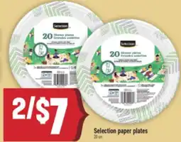 Marché Adonis Selection paper plates offer