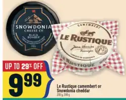 Marché Adonis Le Rustique camembert or Snowdonia cheddar offer