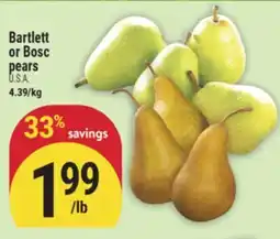 Marché Adonis Bartlett or Bosc pears offer