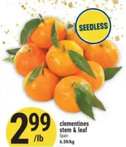 Marché Adonis CLEMENTINES STEM & LEAF offer