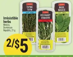 Marché Adonis Irrésistible herbs offer