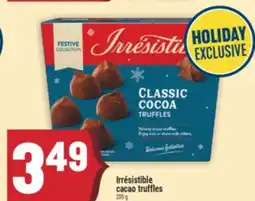 Marché Adonis Irrésistible cacao truffles offer