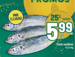 Marché Adonis fresh sardines offer