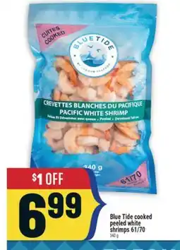Marché Adonis Blue Tide cooked peeled white shrimps 61/70 offer