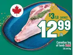 Marché Adonis Canadian leg of lamb Halal offer