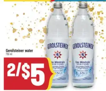 Marché Adonis Gerolsteiner water offer