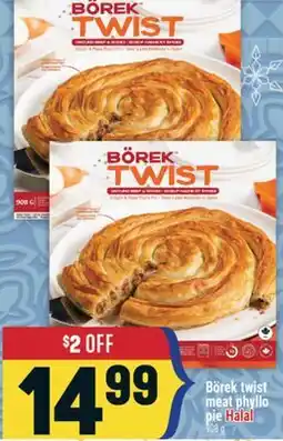 Marché Adonis Börek twist meat phyllo pie Halal offer
