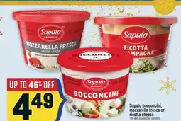 Marché Adonis Saputo bocconcini, mozzarella fresca or ricotta cheese offer