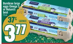 Marché Adonis Burnbrae large eggs Omega 3 or Nature's best offer