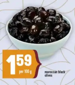 Marché Adonis moroccan black olives offer