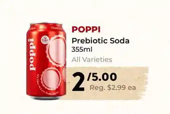 Marche Leo's POPPI Prebiotic Soda offer