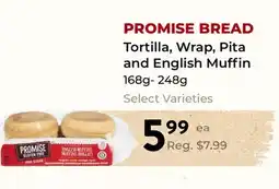 Marche Leo's PROMISE BREAD Tortilla, Wrap, Pita and English Muffin offer