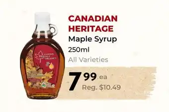 Marche Leo's CANADIAN HERITAGE Maple Syrup offer