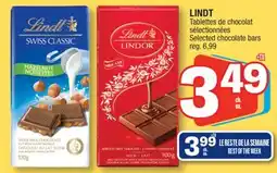 Jean Coutu LINDT Selected chocolate bars offer