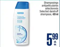 Jean Coutu PERSONNELLE Selected dandruff shampoos offer