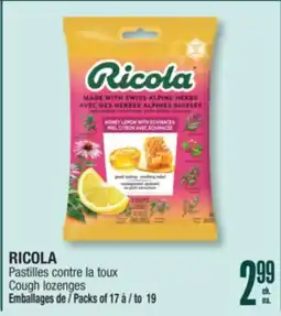 Jean Coutu RICOLA Cough lozenges offer