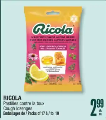 Jean Coutu RICOLA Cough lozenges offer