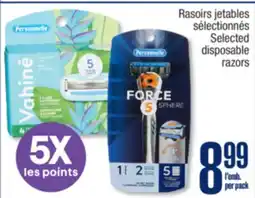 Jean Coutu PERSONNELLE Selected disposable razors offer