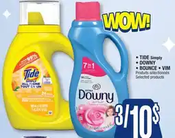 Jean Coutu TIDE Simply, DOWNY, BOUNCE, VIM Selected products offer