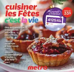 Metro CUISINER LES FÊTES DES SUGGESTIONS IRRÉSISTIBLES offer