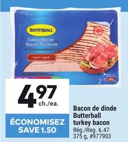 Giant Tiger Bacon de dinde Butterball turkey bacon offer
