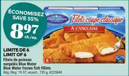 Giant Tiger Blue Water frozen fish fillets offer