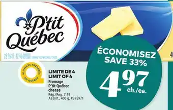 Giant Tiger P'tit Québec cheese offer