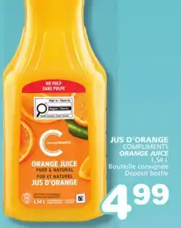 Marches Tradition COMPLIMENTS ORANGE JUICE offer