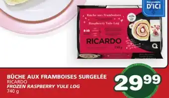Marches Tradition RICARDO FROZEN RASPBERRY YULE LOG offer
