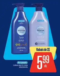 Jean Coutu PERSONNELLE Lotions pour le corps sélectionnés offer
