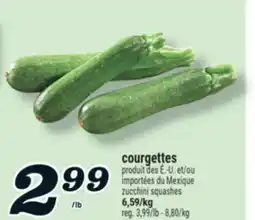 Marché Richelieu COURGETTES | ZUCCHINI SQUASHES offer