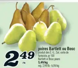 Marché Richelieu POIRES BARTLETT OU BOSC | BARTLETT OR BOSC PEARS offer