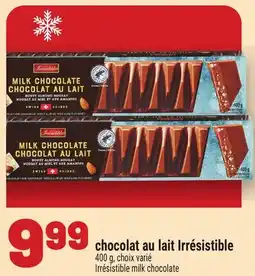 Metro CHOCOLAT AU LAIT IRRÉSISTIBLE IRRÉSISTIBLE MILK CHOCOLATE offer